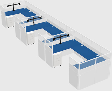 U-shaped cubicle