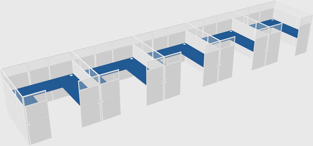 U-shaped cubicle