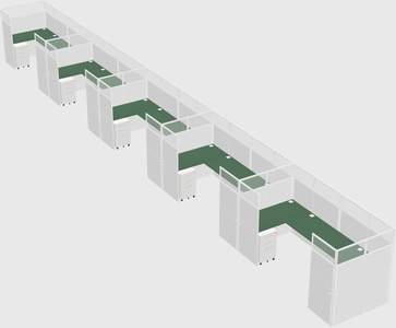 U-shaped cubicle