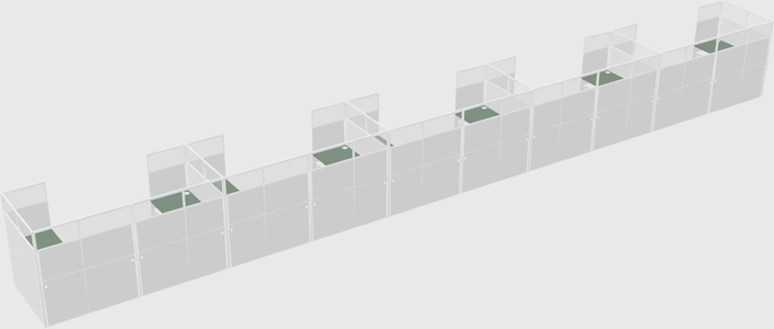 U-shaped cubicle