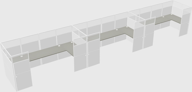 U-shaped cubicle