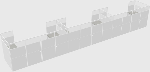 U-shaped cubicle
