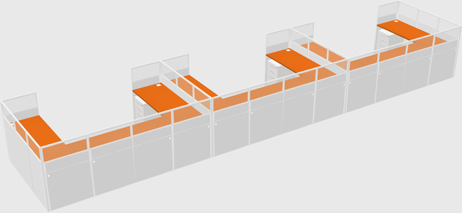 Cabine en u