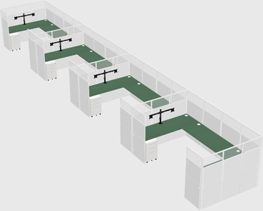 U-shaped cubicle