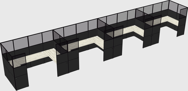 U-shaped cubicle