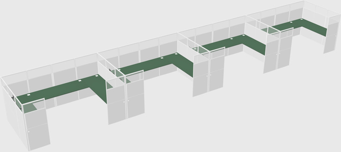 U-shaped cubicle