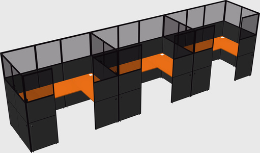 U-shaped cubicle