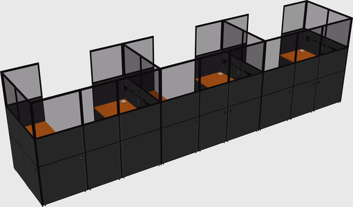 U-shaped cubicle