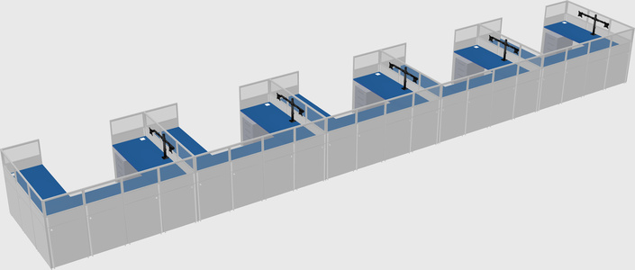 Cabine en u