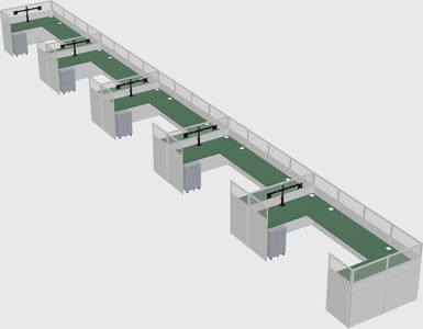 U-shaped cubicle