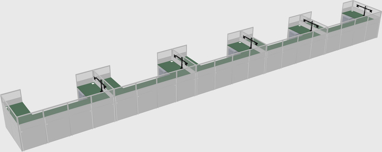 U-shaped cubicle