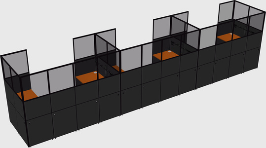U-shaped cubicle