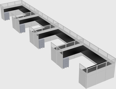 U-shaped cubicle