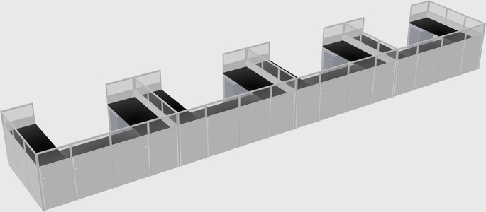 U-shaped cubicle
