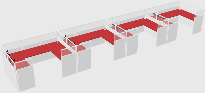 U-shaped cubicle