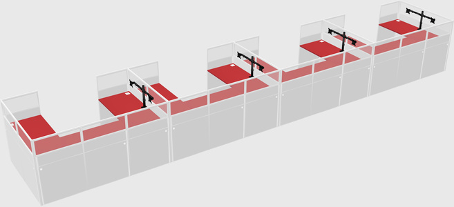 U-shaped cubicle