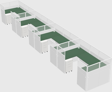 U-shaped cubicle