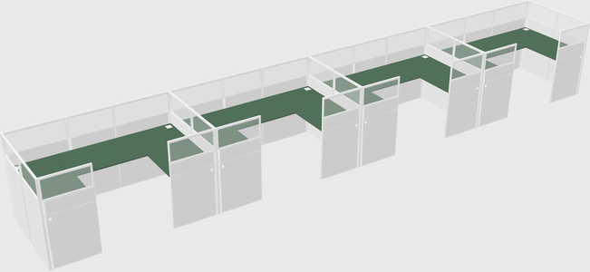 U-shaped cubicle