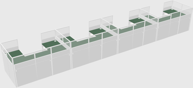 U-shaped cubicle