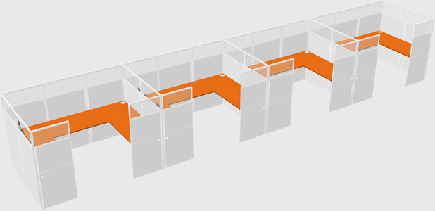 Cabine en u