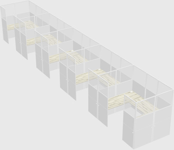 U-shaped cubicle