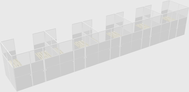 U-shaped cubicle