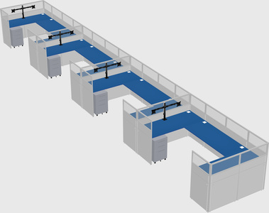U-shaped cubicle