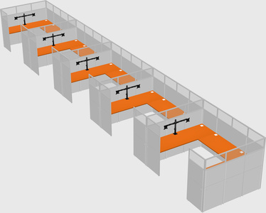 U-shaped cubicle