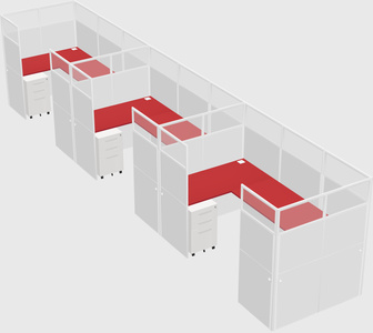 U-shaped cubicle