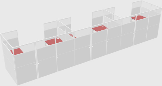 U-shaped cubicle