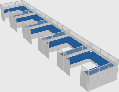 U-shaped cubicle