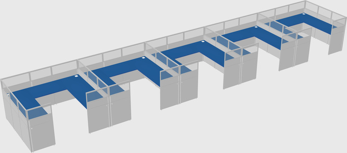 U-shaped cubicle