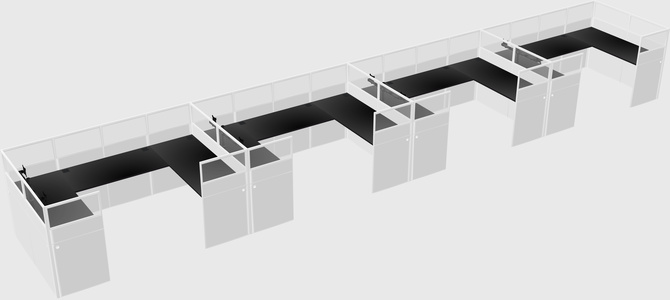 U-shaped cubicle