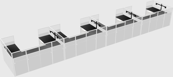 U-shaped cubicle
