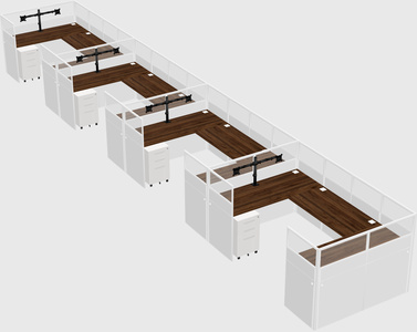 U-shaped cubicle