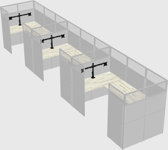 U-shaped cubicle