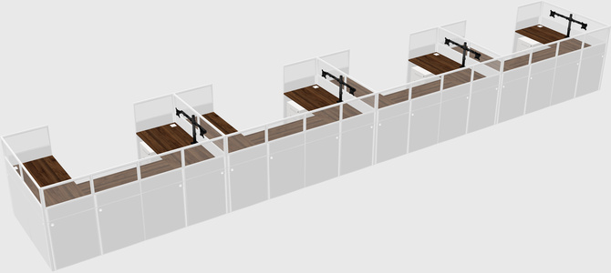 U-shaped cubicle