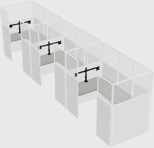 U-shaped cubicle