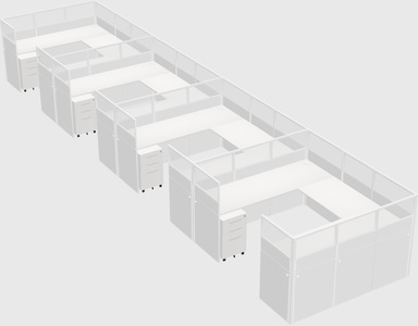 U-shaped cubicle