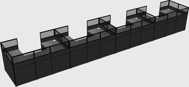 U-shaped cubicle