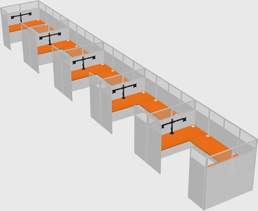 U-shaped cubicle