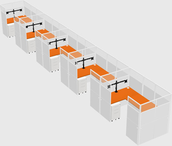 U-shaped cubicle