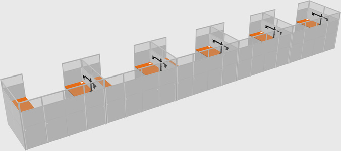 U-shaped cubicle