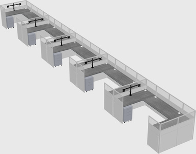 U-shaped cubicle