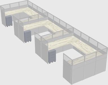 U-shaped cubicle
