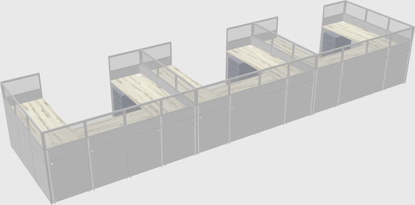U-shaped cubicle
