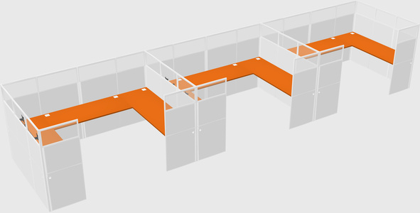 U-shaped cubicle