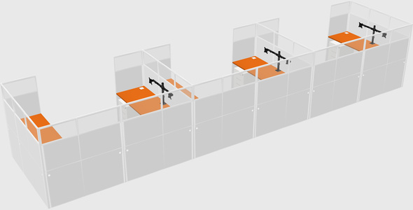 U-shaped cubicle