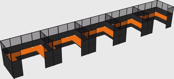 U-shaped cubicle