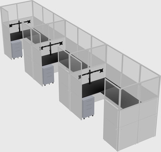 U-shaped cubicle
